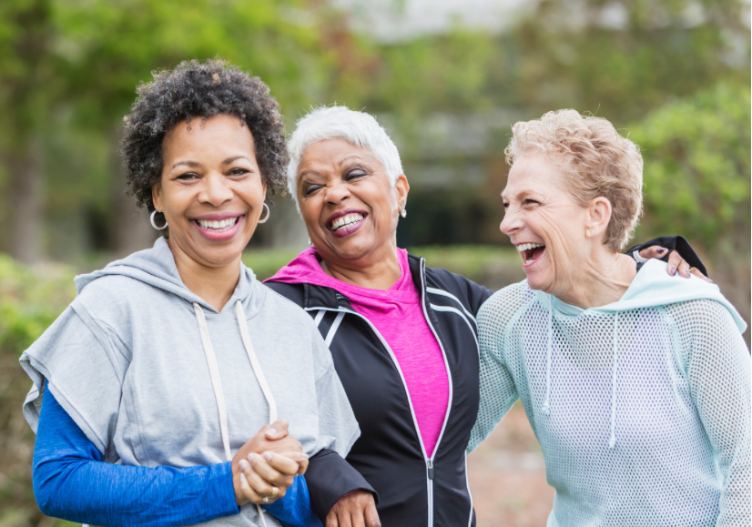 happy healthy menopausal women